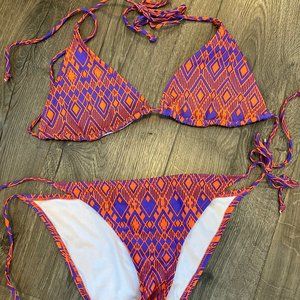 Aztec Designed Two Piece Bikini Swimsuit